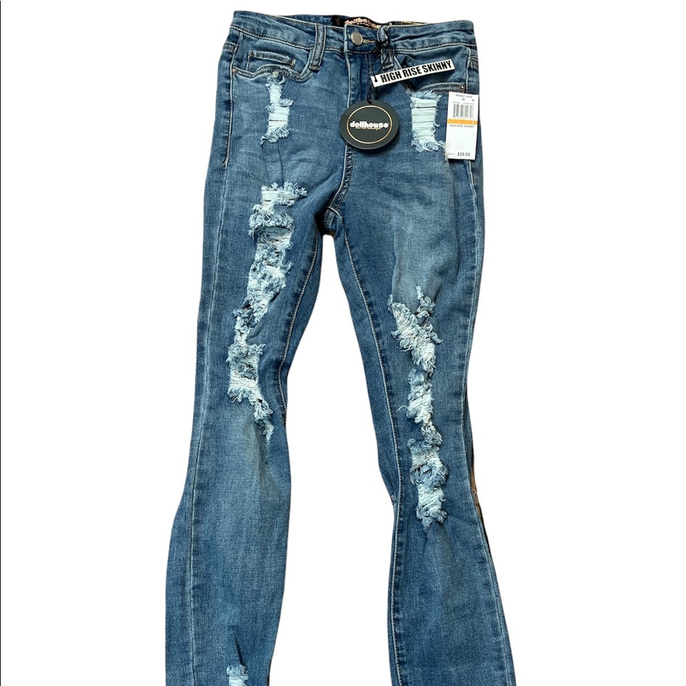 Dollhouse High Rise Skinny Hayride Wash Denim Jeans Size Size 3 New With Tags